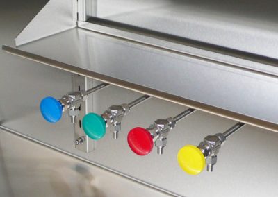 Erogazione di solventi per glove box