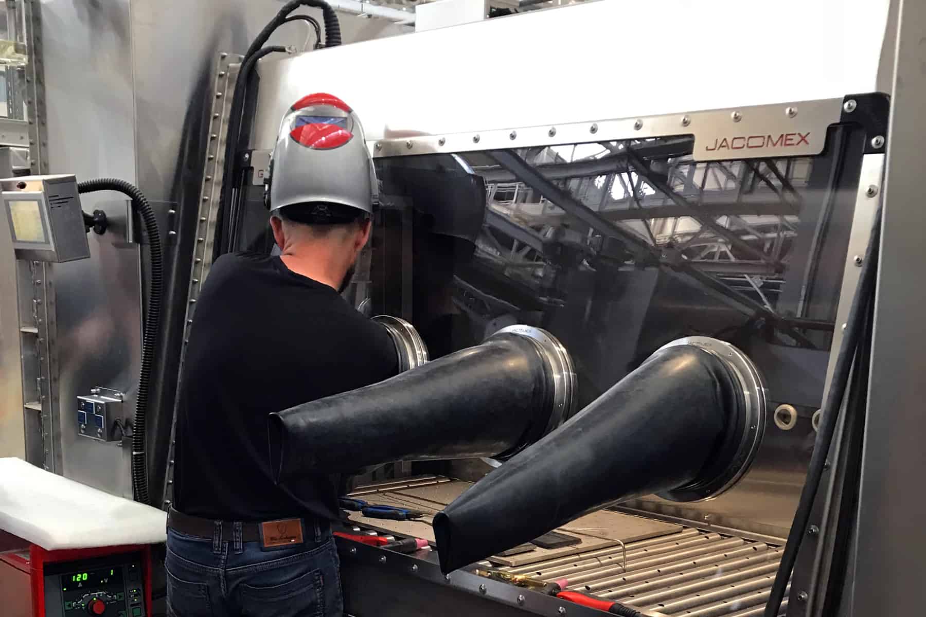 saldatore-Glovebox Glovebox per saldatura TIG (Tungsten Inert Gas) in Argon