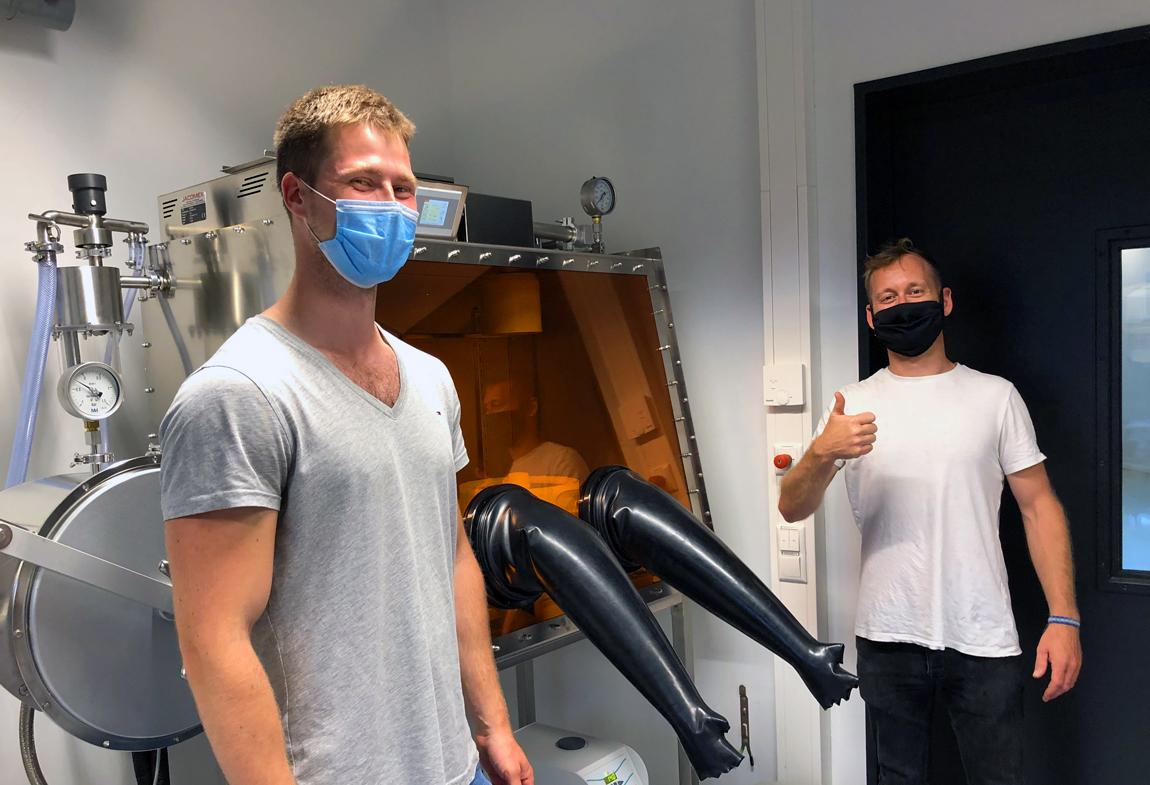 Good mood and smiles despite protective masks!