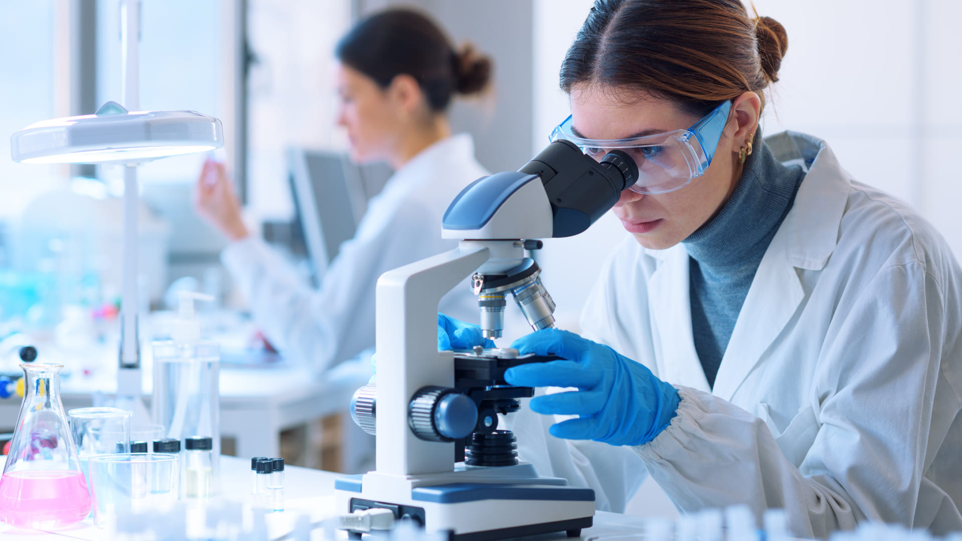 Glove box per la ricerca biologica e microbiologica